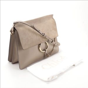 Chloé Faye Med Crossbody Calfskin, leather, suede.